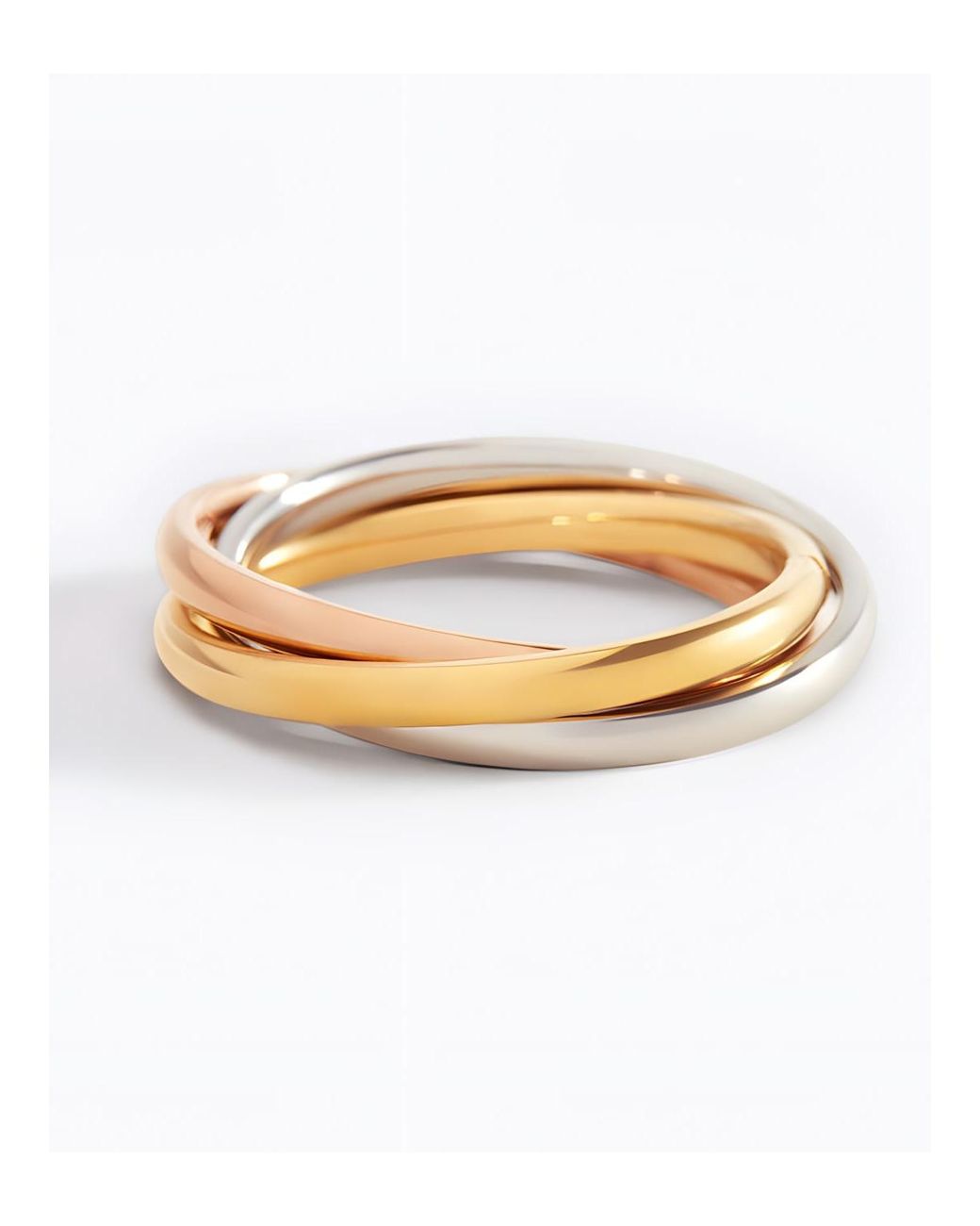 Mint & Lily Dainty Interlocking Fidget Ring in Metallic | Lyst