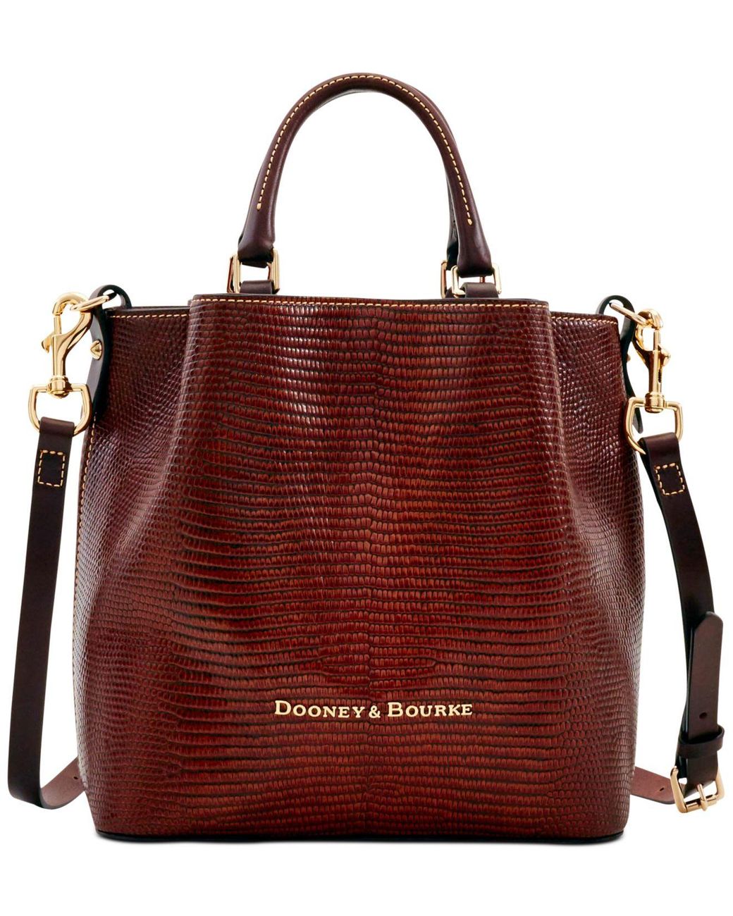 Dooney & Bourke Camden Woven Small Convertible Chestnut Tote for sale  online