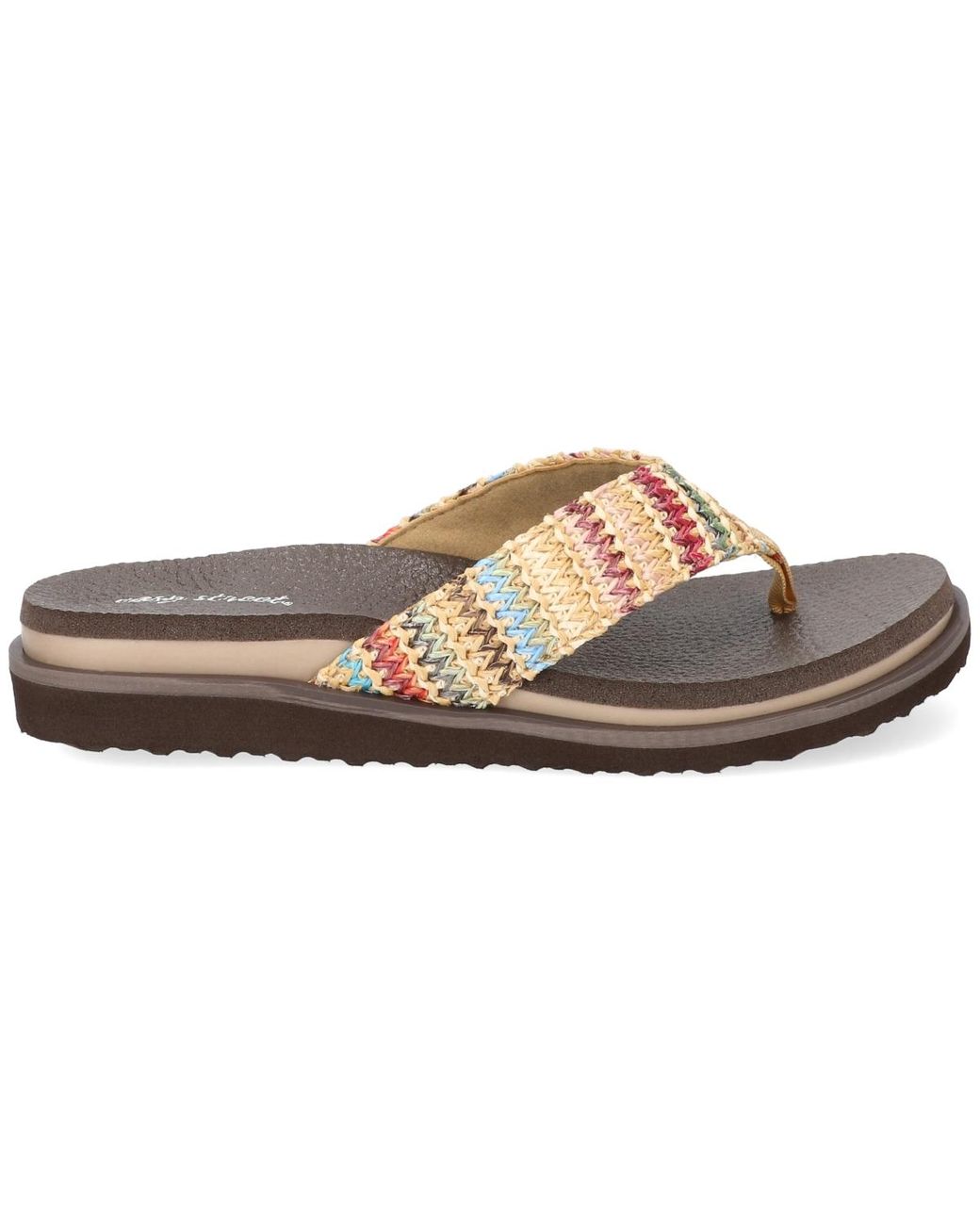 Easy Street Brown Whimsy Thong Flat Sandals