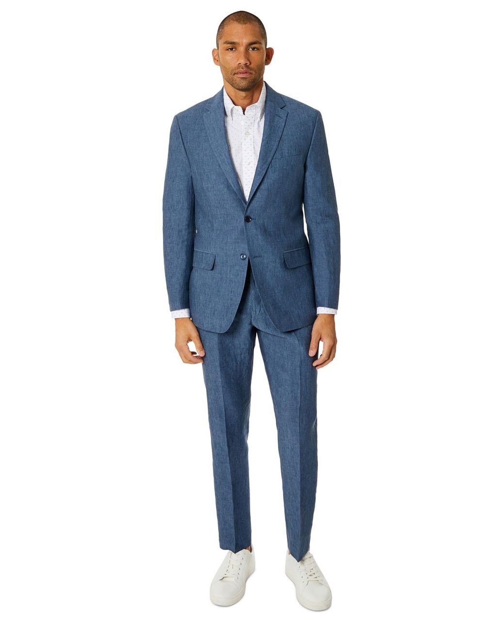 Tommy Hilfiger Modern-fit Flex Stretch Plaid Linen Suit Separates in Blue  for Men | Lyst