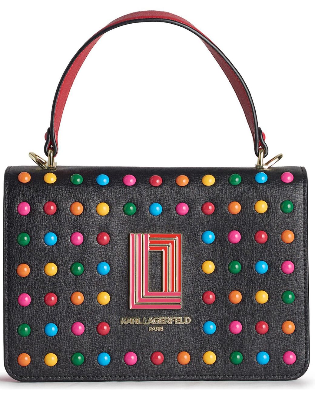 Karl Lagerfeld Leather Simone Flap Crossbody in Black Lyst