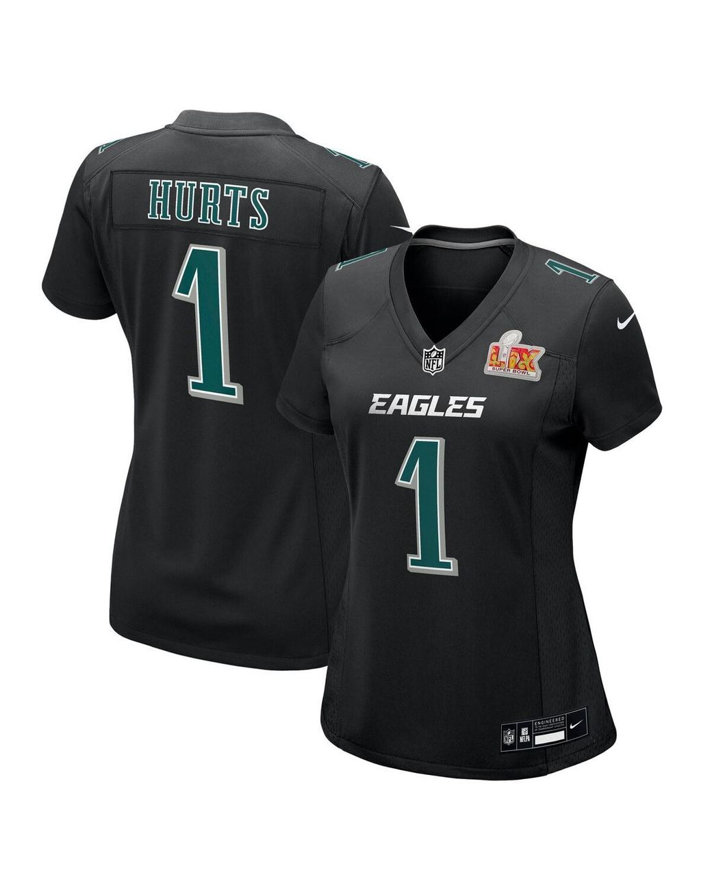 Nike Jalen Hurts Carbon Philadelphia Eagles Super Bowl Lix Fashion Game ...