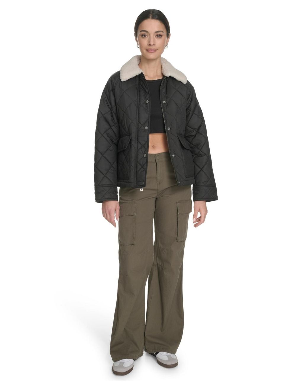 Levi's Black Regular Diamond Quilted Jacket