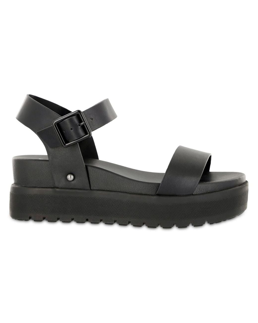 MIA Black Kayci Platform Round Toe Sandals