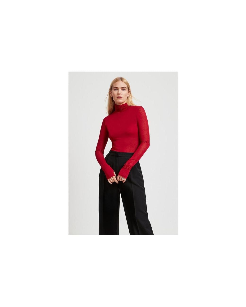 MARCELLA Black Eloise Sheer Turtleneck