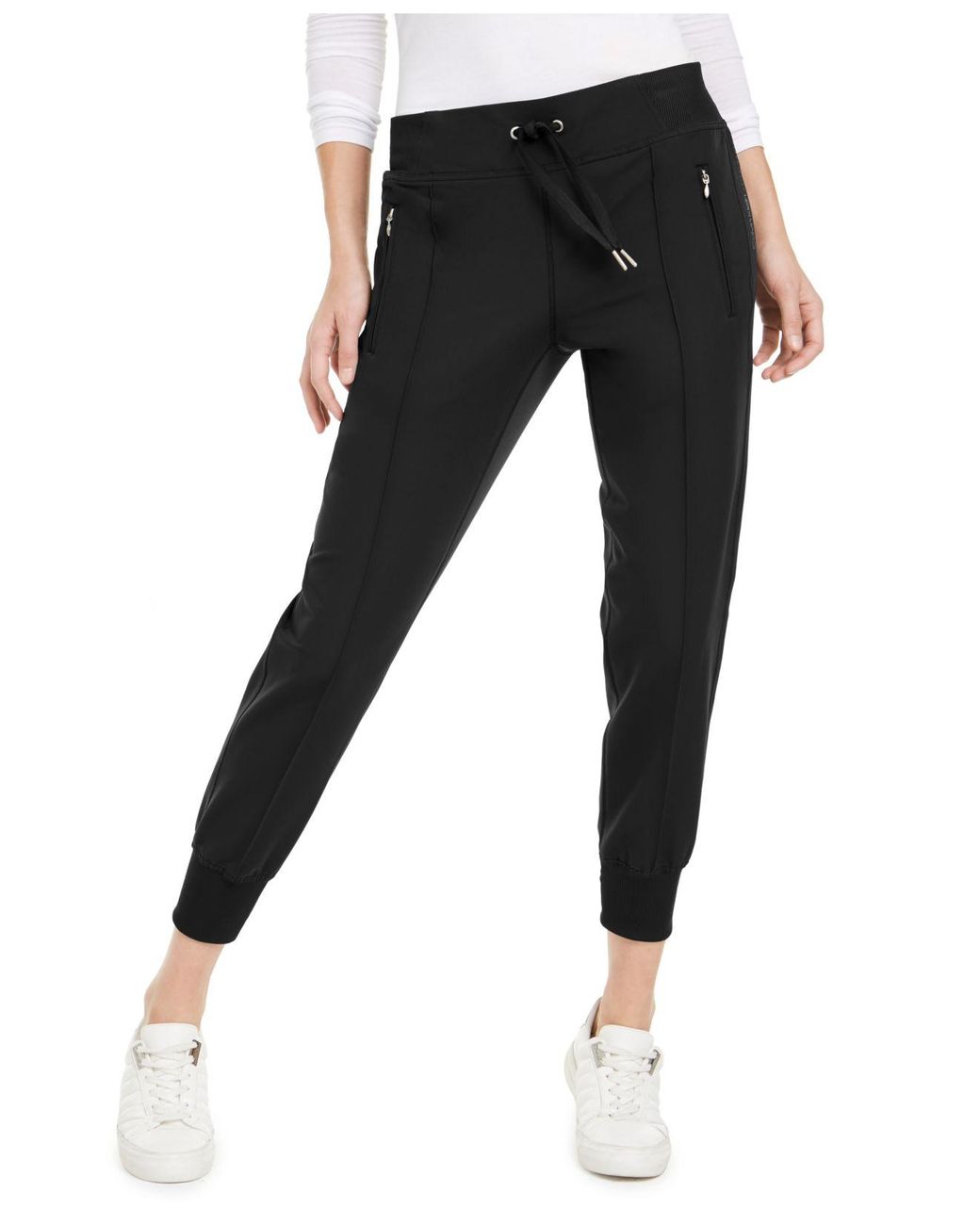 Calvin Klein Performance Pintucked Jogger Pants in Black | Lyst