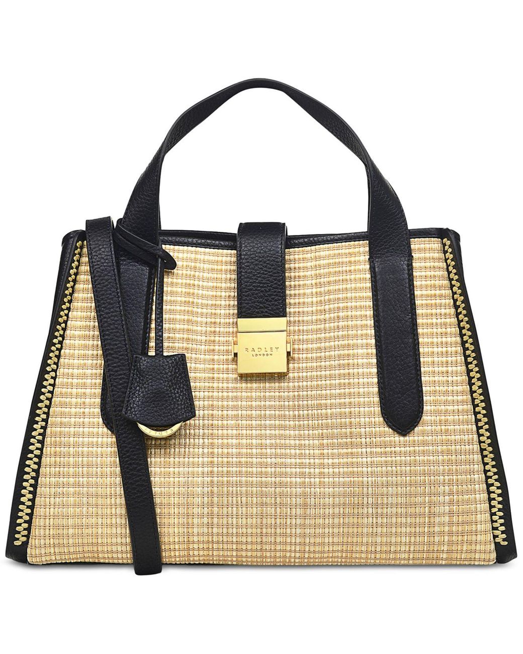 Radley Sloane Street Woven Medium Ziptop Satchel in Metallic Lyst