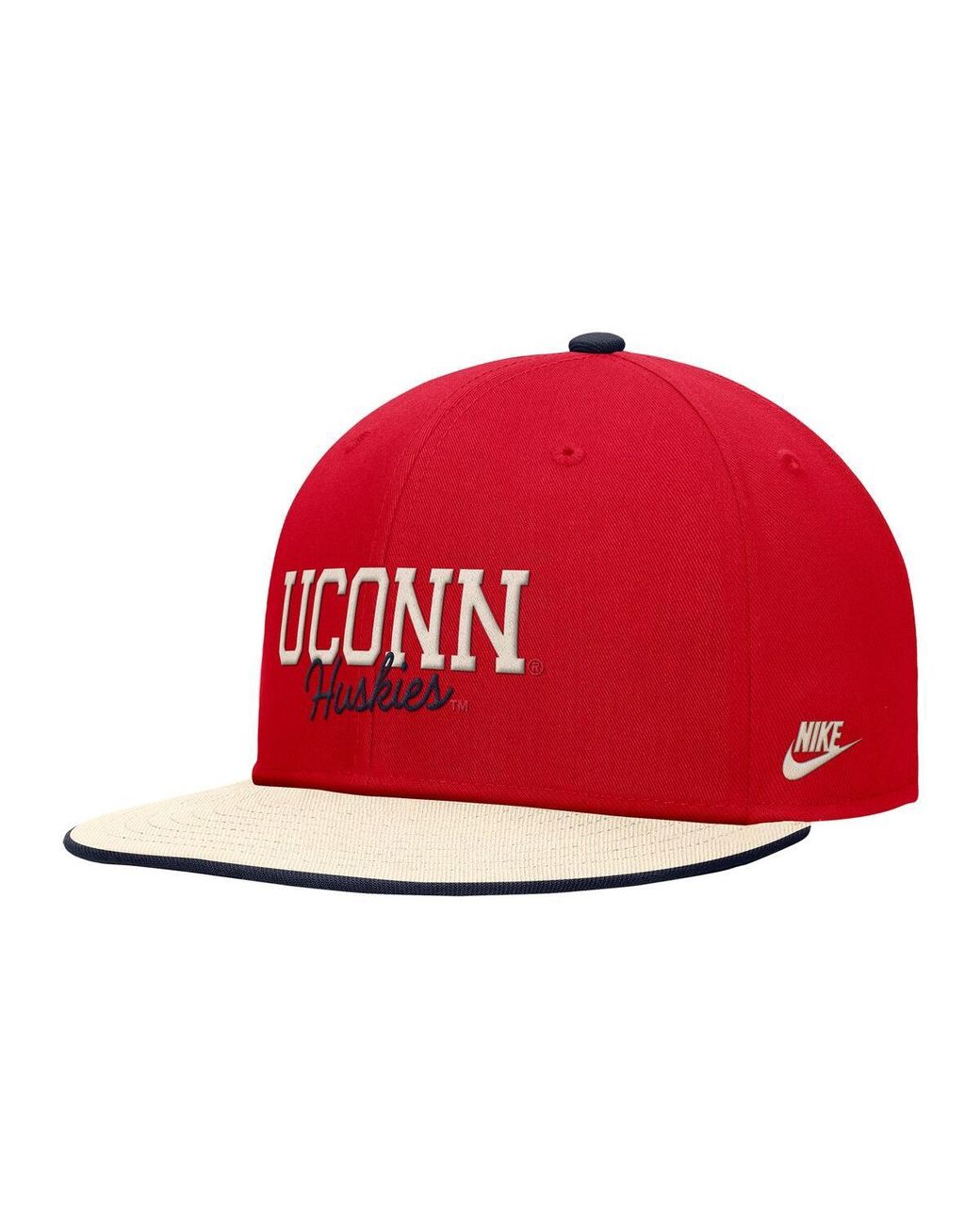 Nike Red Uconn Huskies Script Pro Dri-fit Snapback Hat for men