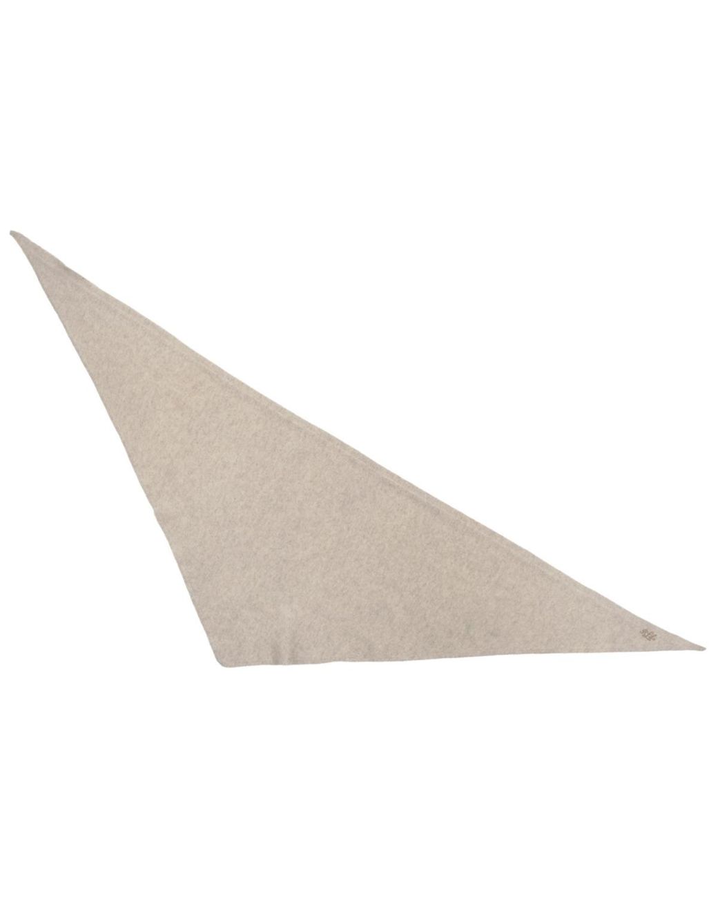 Ralph Lauren Gray Wool Knit Triangle Scarf