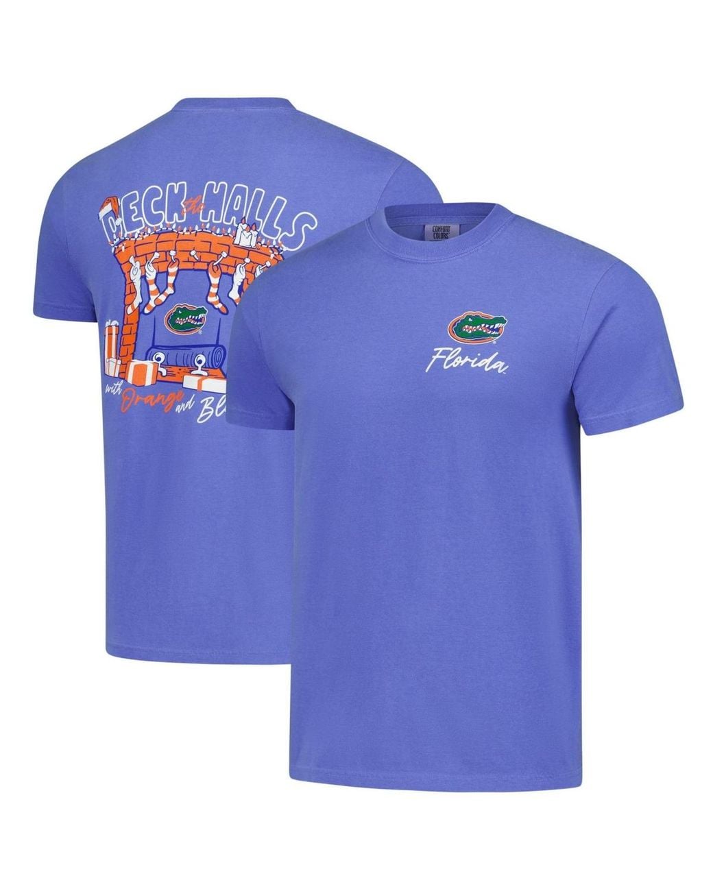 Image One Florida Gators Deck The Halls Comfort Colors T-shirt in Blue ...