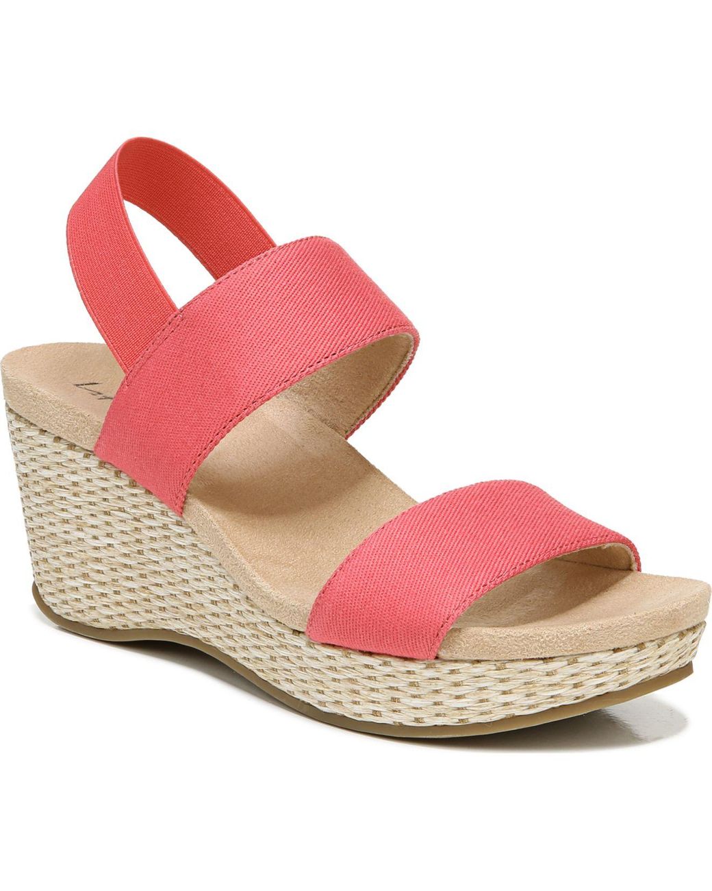 LifeStride Synthetic Delta Quarter Ankle Strap Sandals in Pink - Lyst