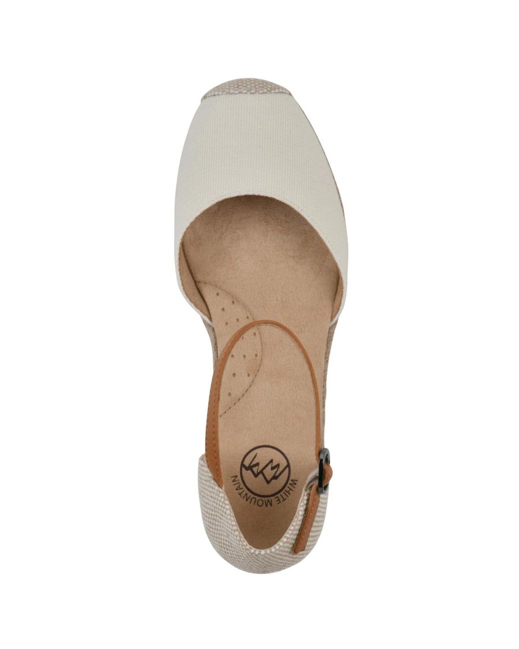 White Mountain Maintain Espadrille Wedge Sandals in White | Lyst