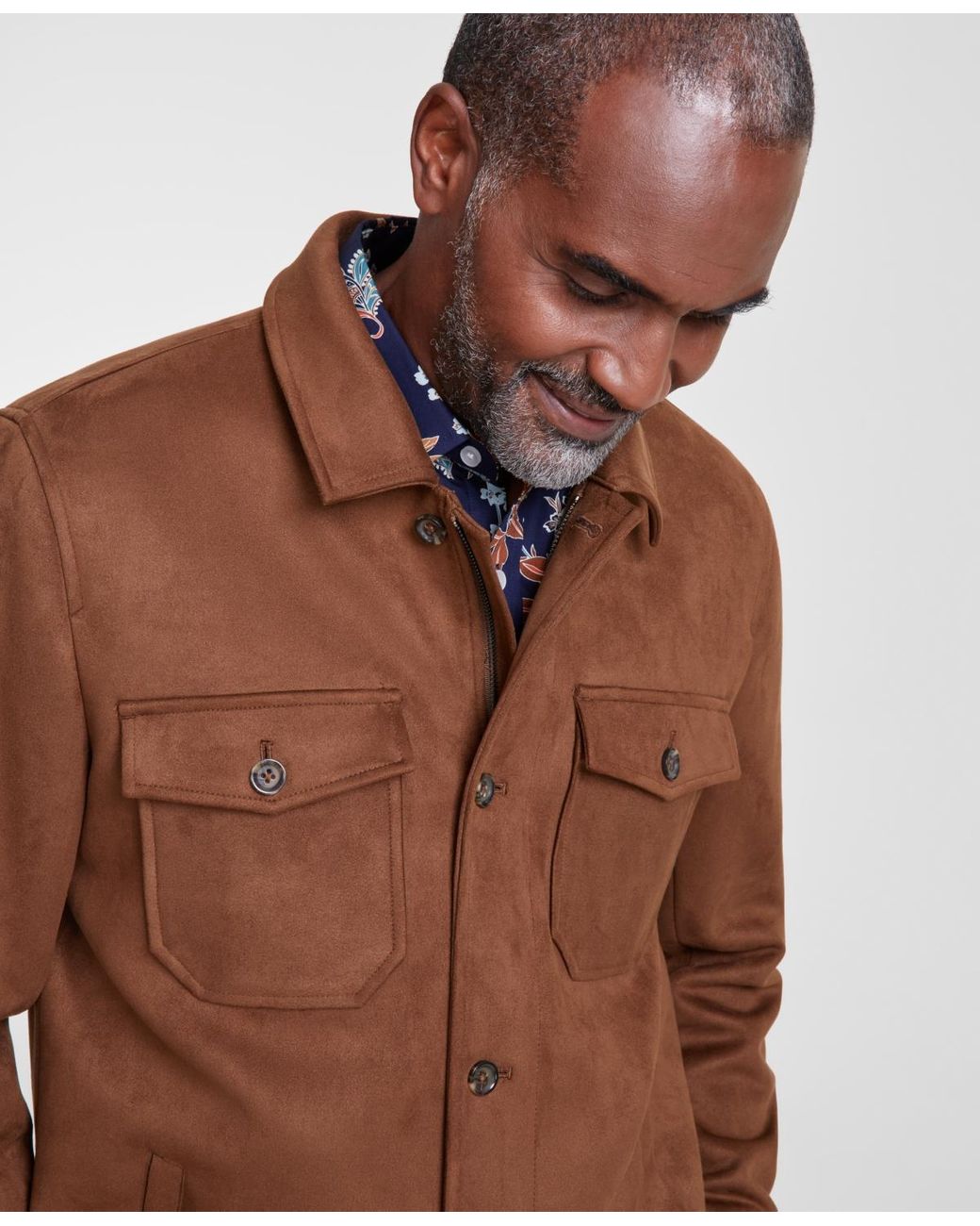 Macys mens suede jacket best sale
