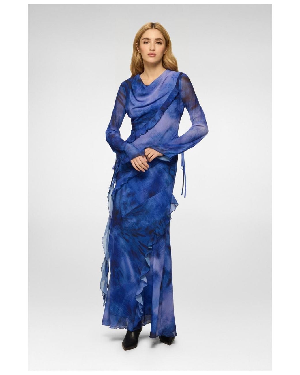 DASKA Circe Printed Dress in Blue | Lyst