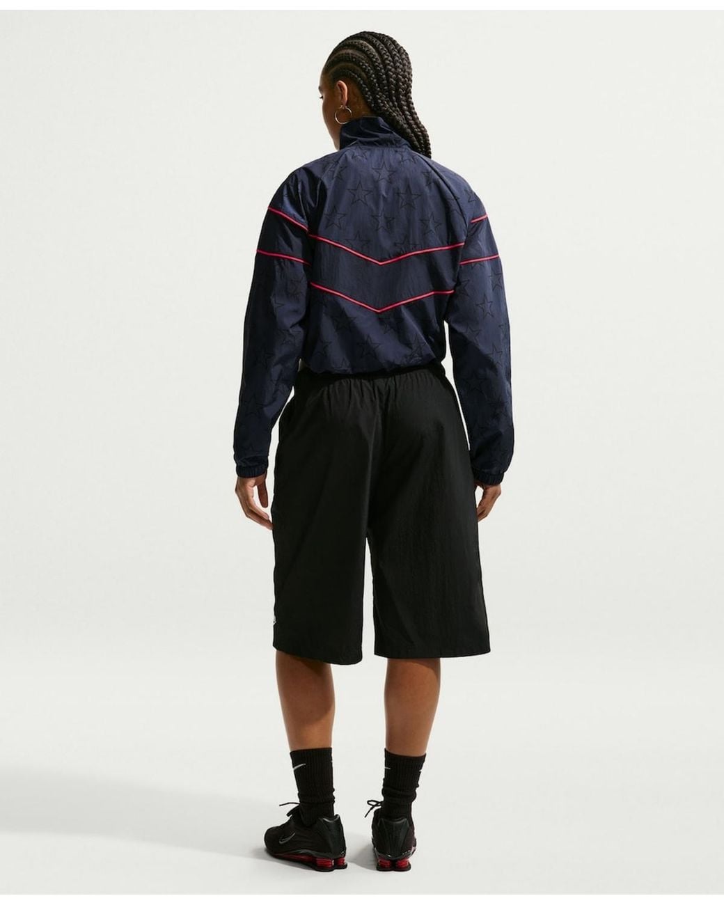 Nike Blue Usmnt Windrunner Uv Woven Full-zip Jacket