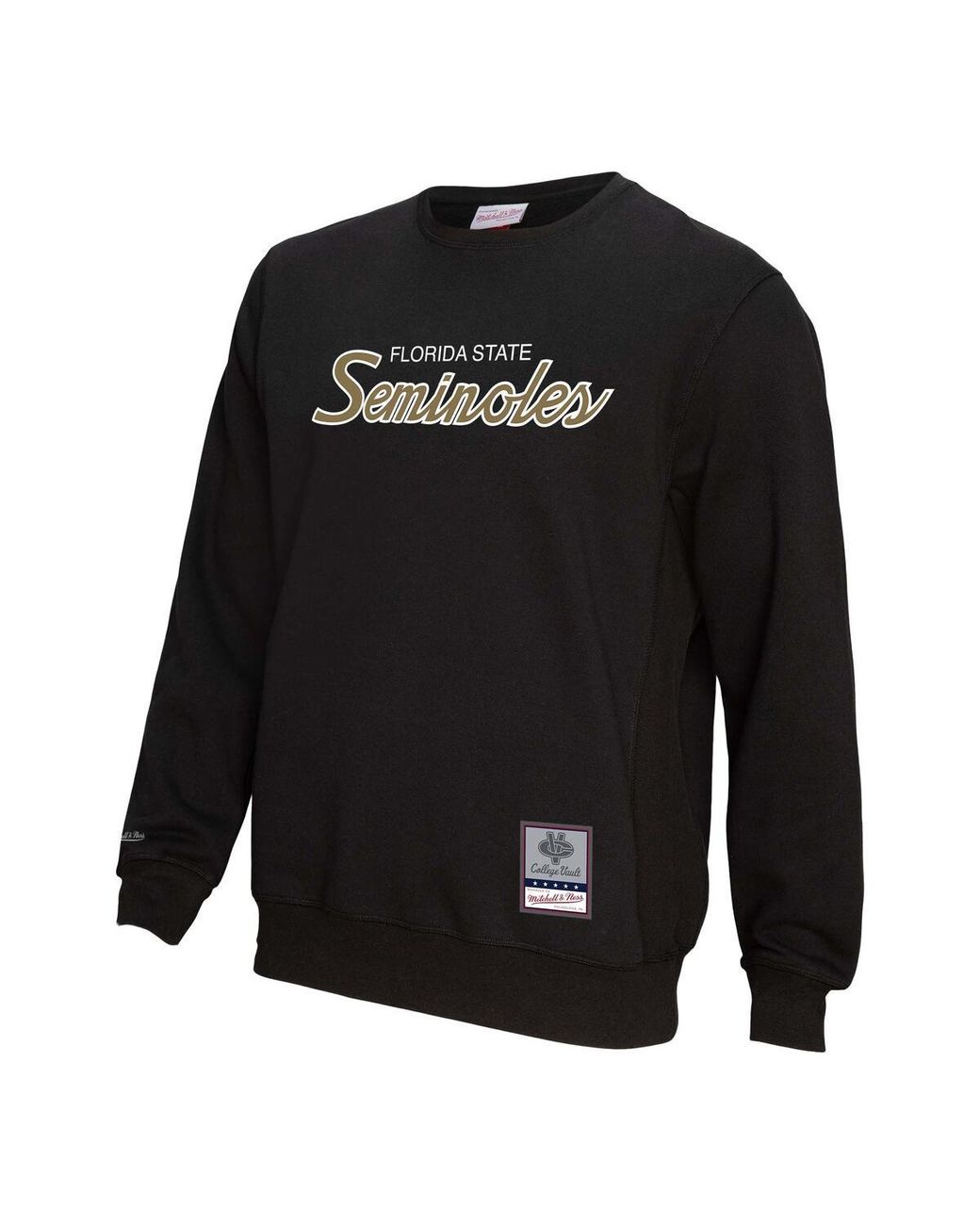 Mitchell & Ness Black Florida State Seminoles Elite Script Pullover Sweatshirt for men