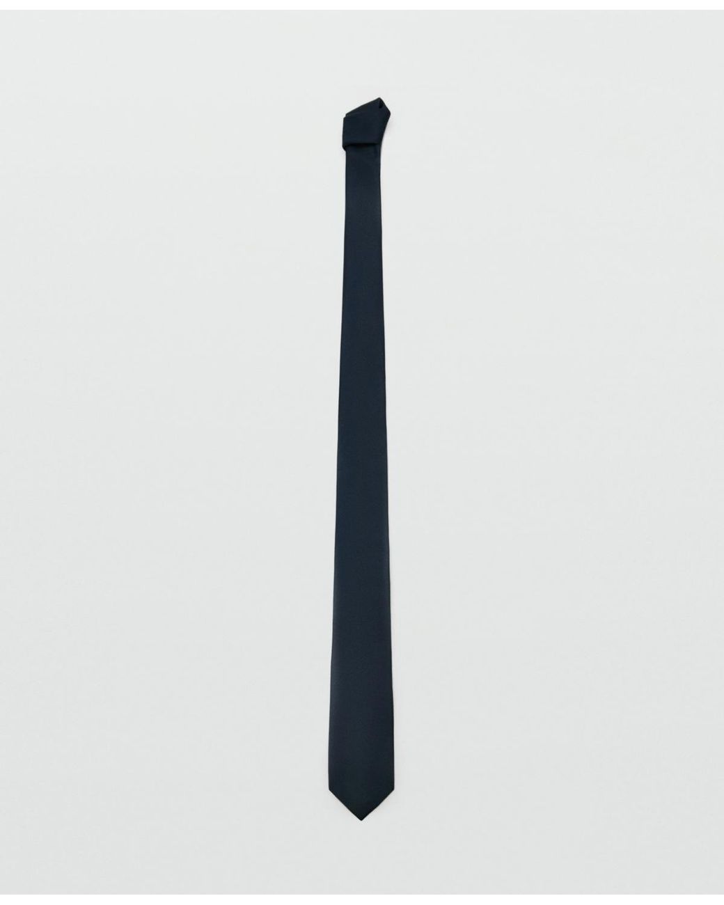 Mango White Smooth Micro-structured Tie for men