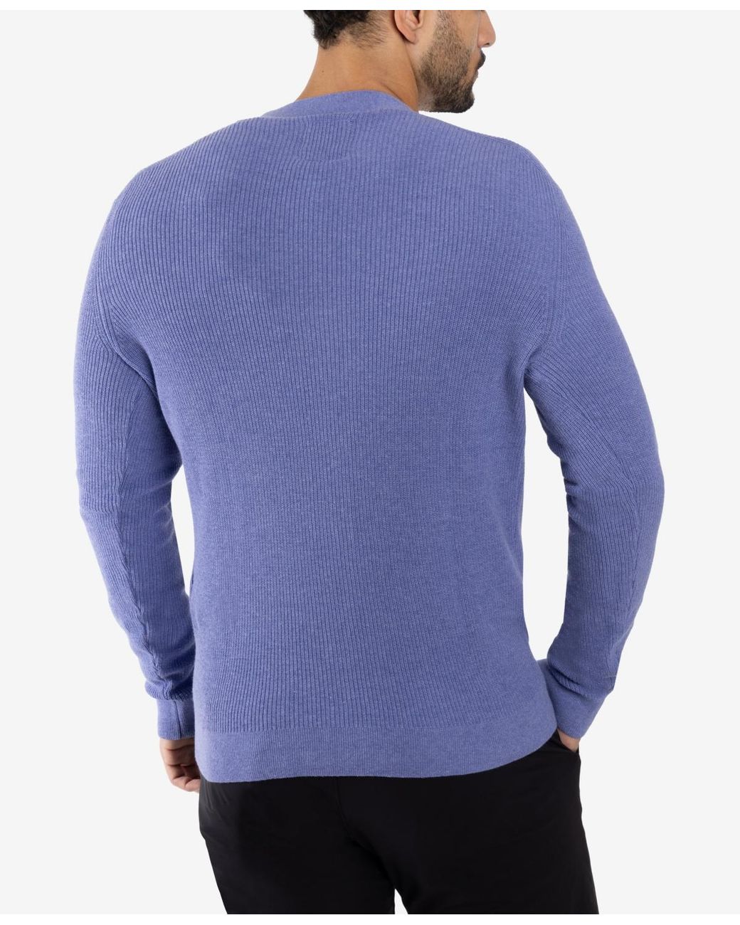 Xray Jeans Blue X-ray Basic Ribbed Cardigan for men