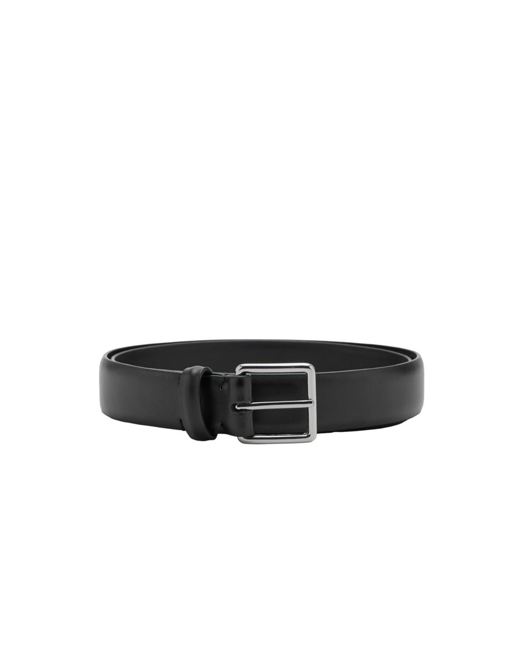 Mango Black Cowhide Leather Belt for men