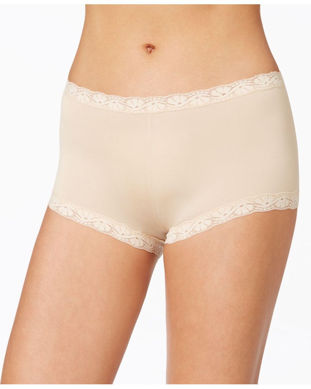 Maidenform Lace Microfiber Boyshort Underwear 40760 in Natural Lyst