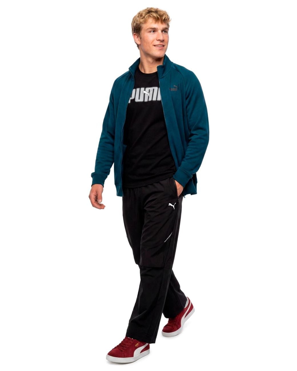PUMA Blue Zip Front Track Jacket for men