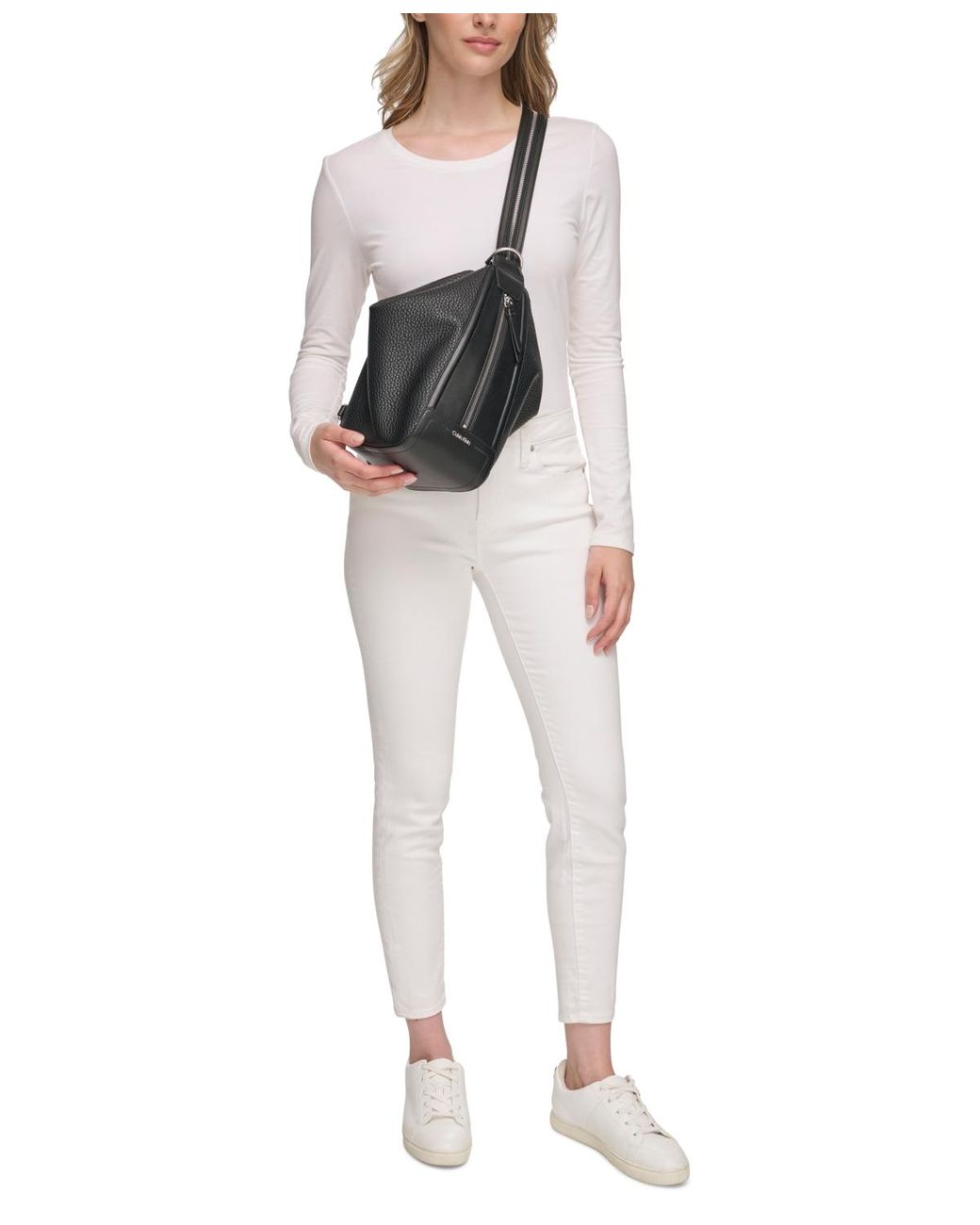 Calvin Klein Moss Convertible Sling Bag in Black Lyst