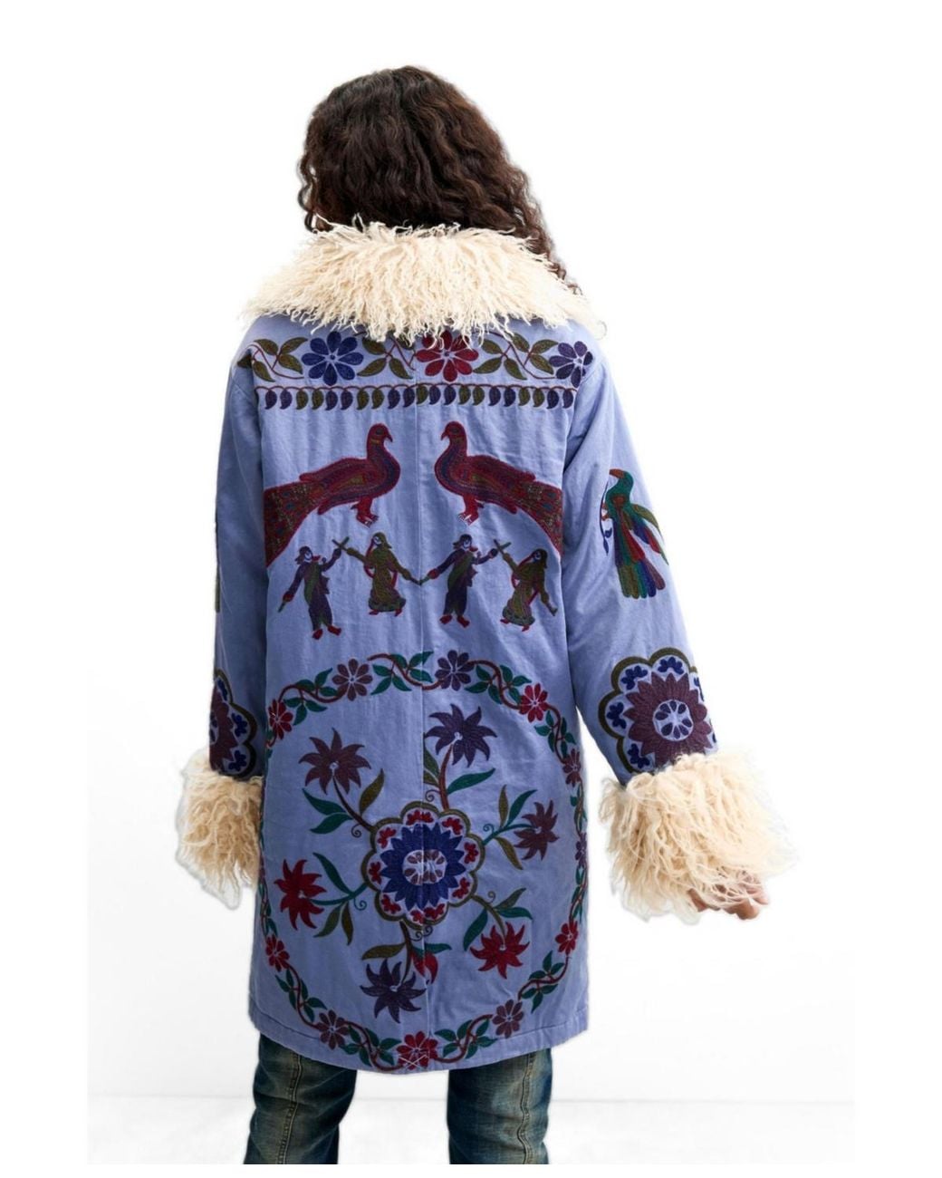 Desigual Blue Printed Coat