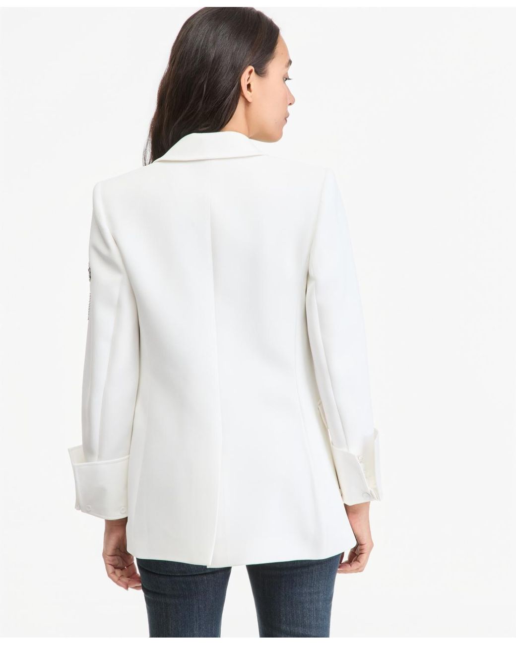 Kobi Halperin White Micah Embellished Single-button Jacket