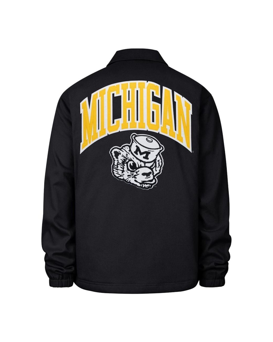 '47 Black Michigan Wolverines Retread Full-snap Coaches Jacket for men