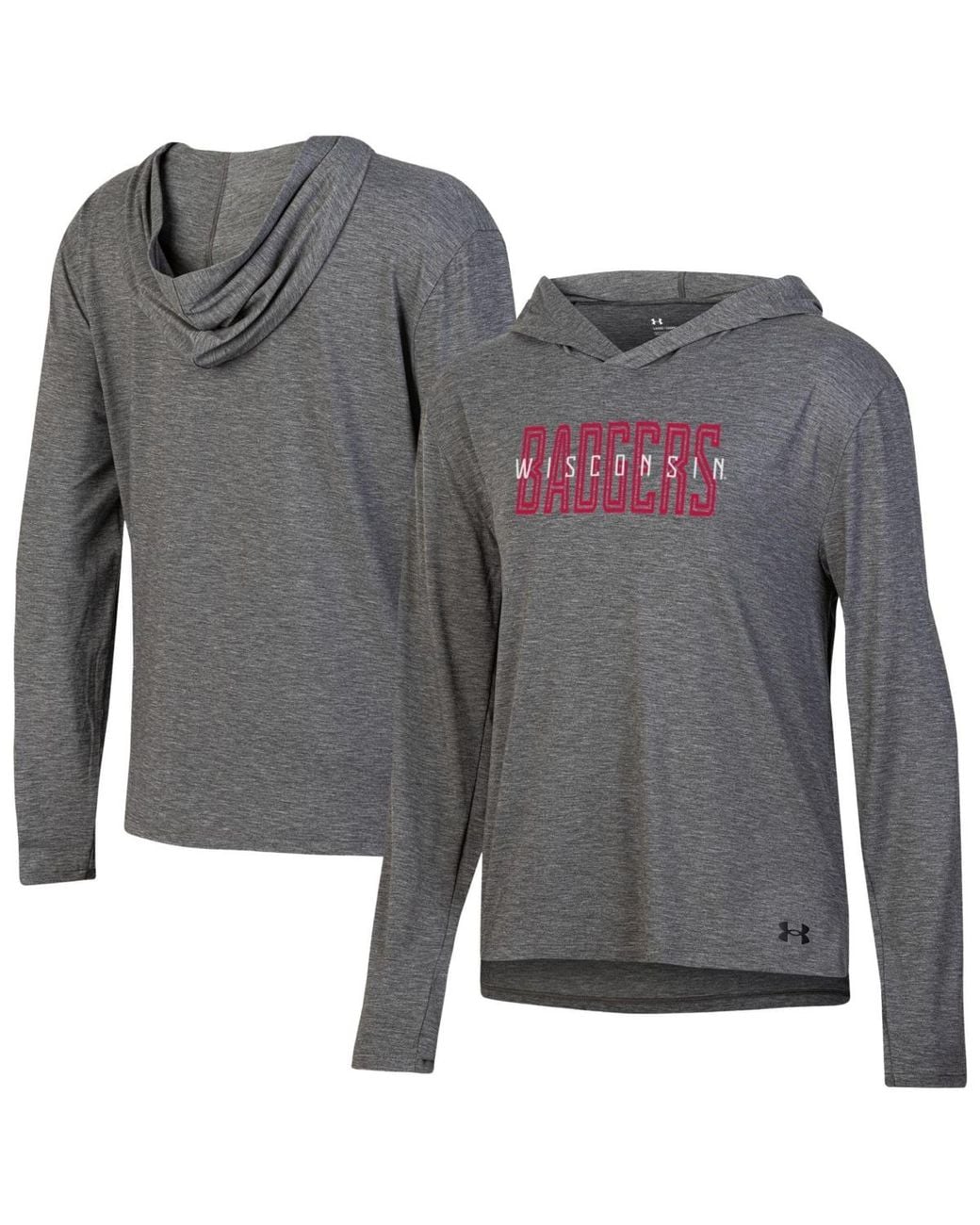 Under Armour Wisconsin Badgers Breezy Long-sleeve Hooded T-shirt in ...