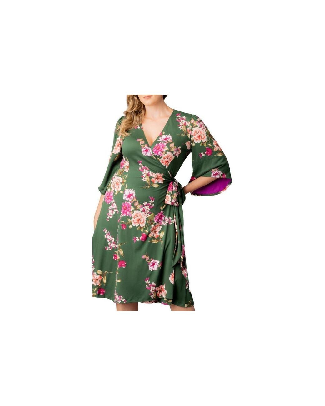 Kiyonna Black Plus Size Gemini Wrap Dress