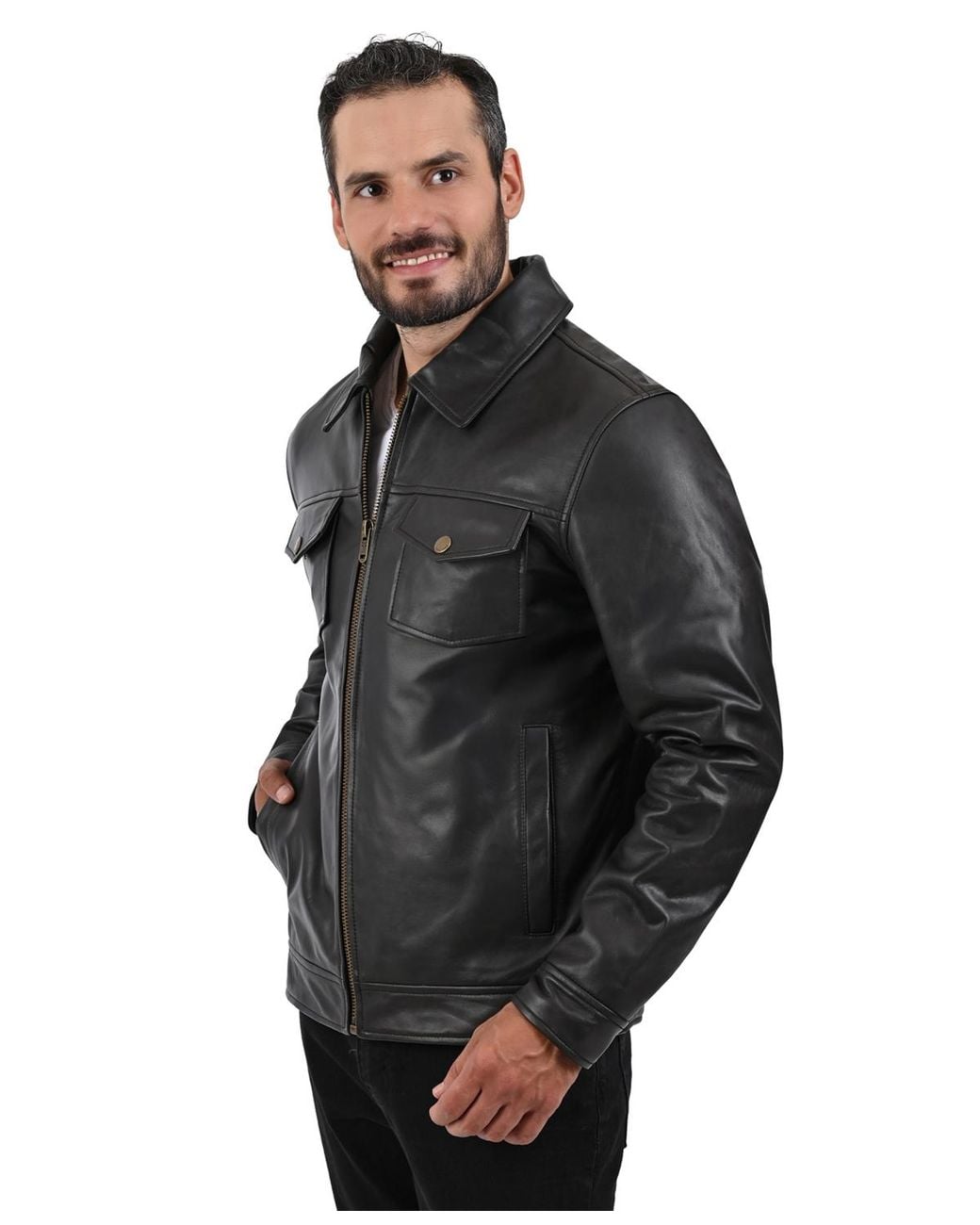 Frye Black Regular-fit Collared Neck Jacket for men