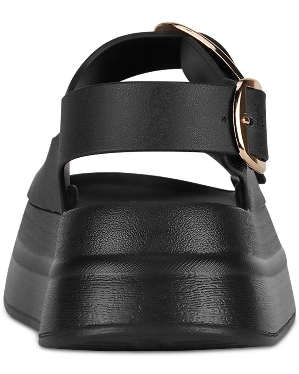 Jeffrey Campbell Black Blithe Flatform Footbed Sandals