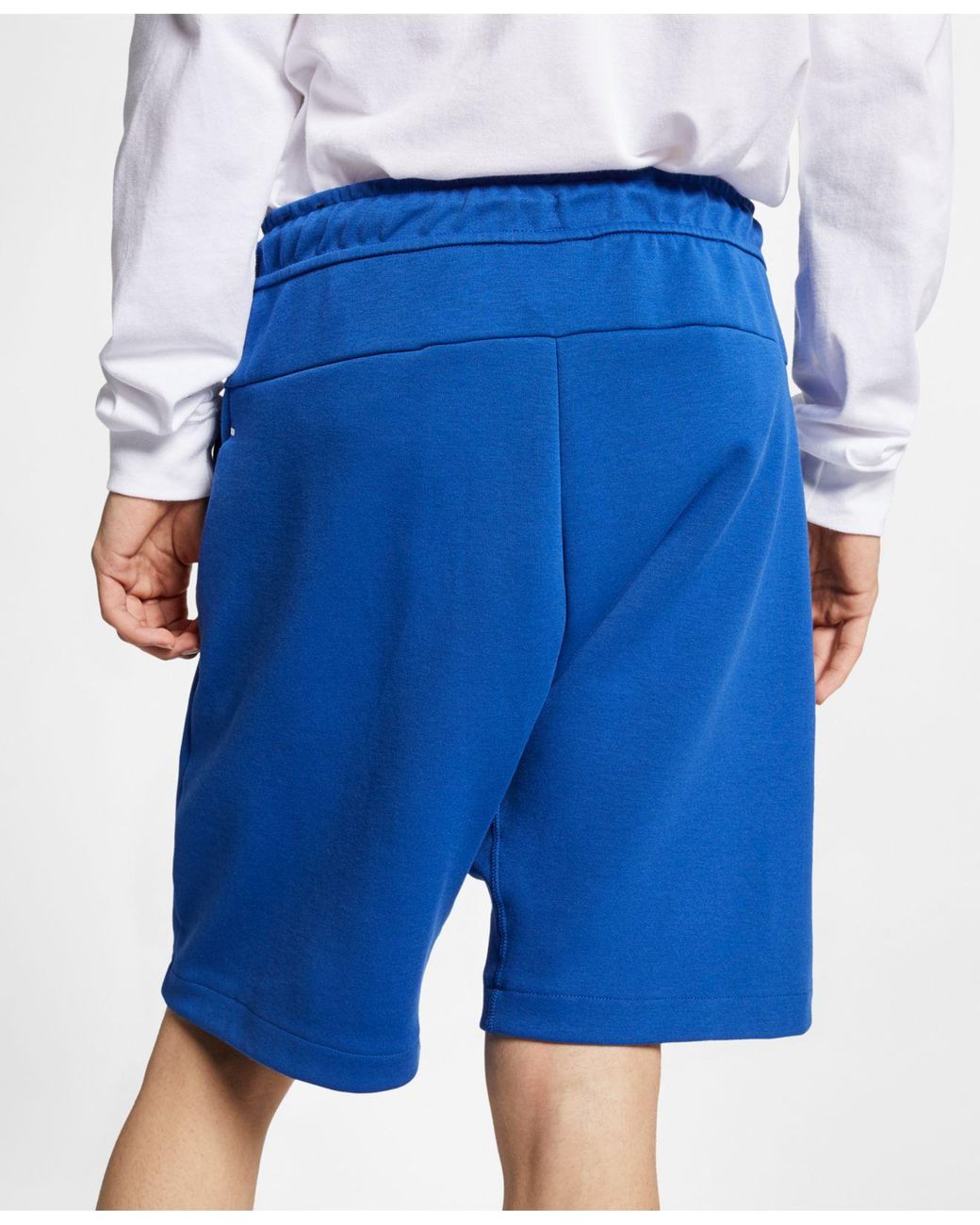 Nike tech fleece store shorts blue