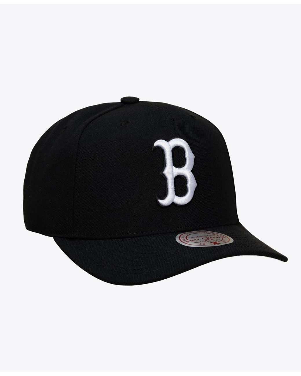 Mitchell & Ness Black Boston Red Sox Pro Crown Snapback Baseball Cap for men