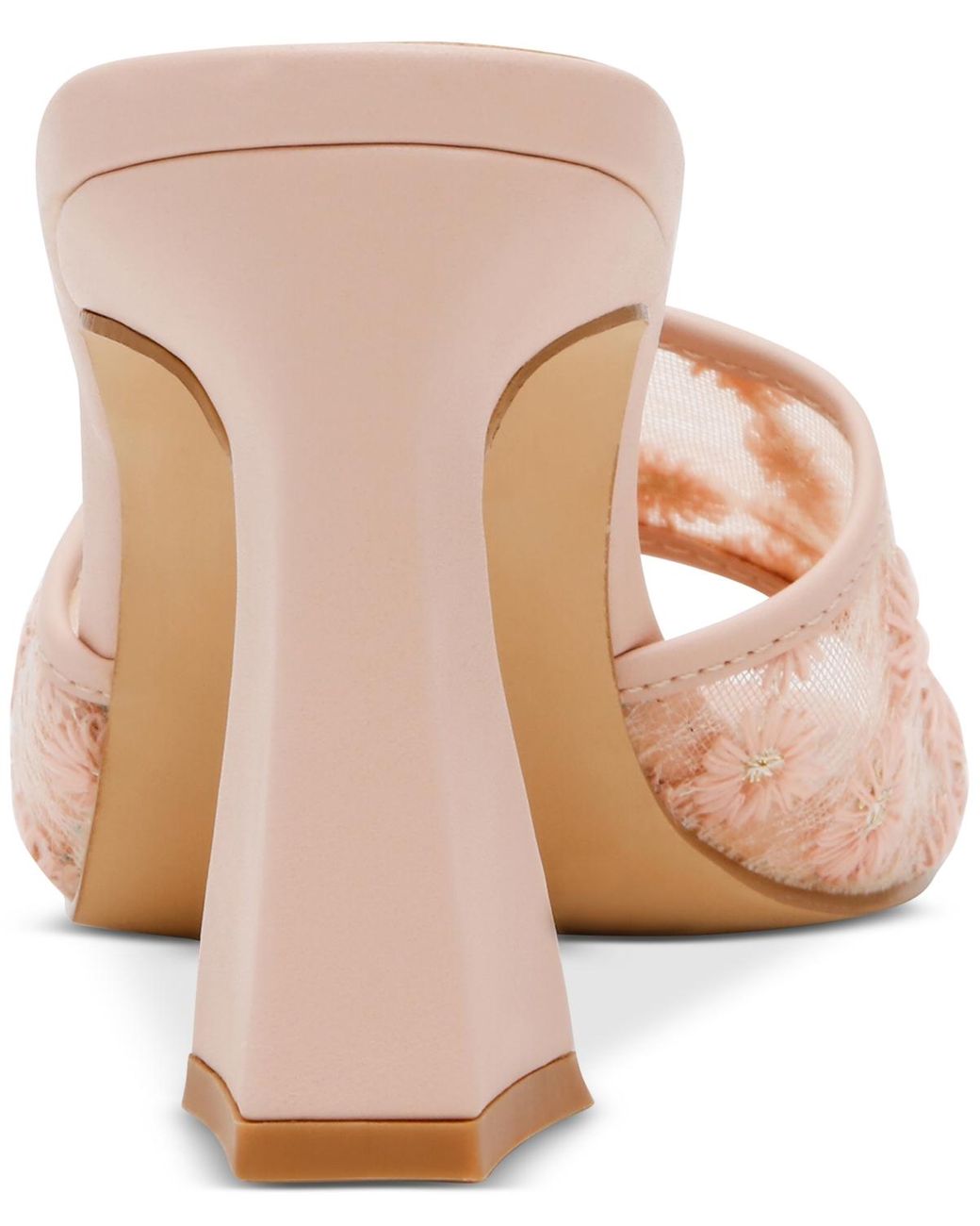 Dolce Vita Yossi Lace Mesh Slide Dress Sandals in Pink | Lyst