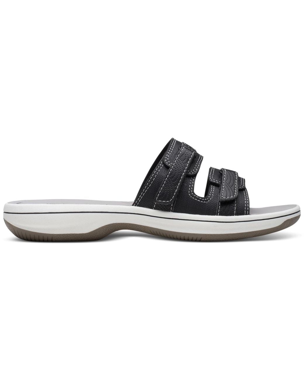 Clarks Black Cloudsteppers Breeze Piper Double-strap Sandals