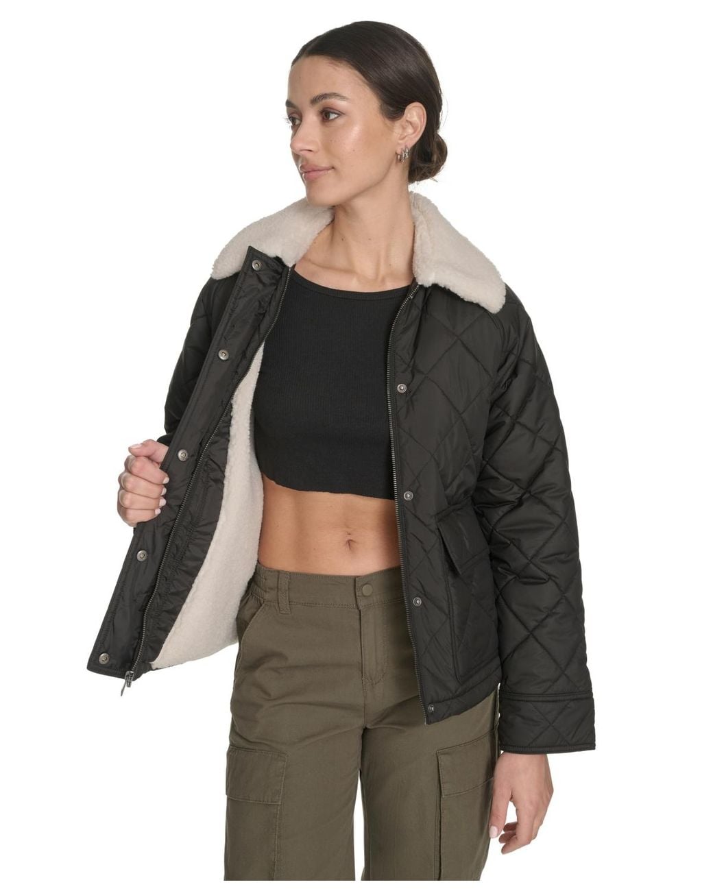 Levi's Black Regular Diamond Quilted Jacket