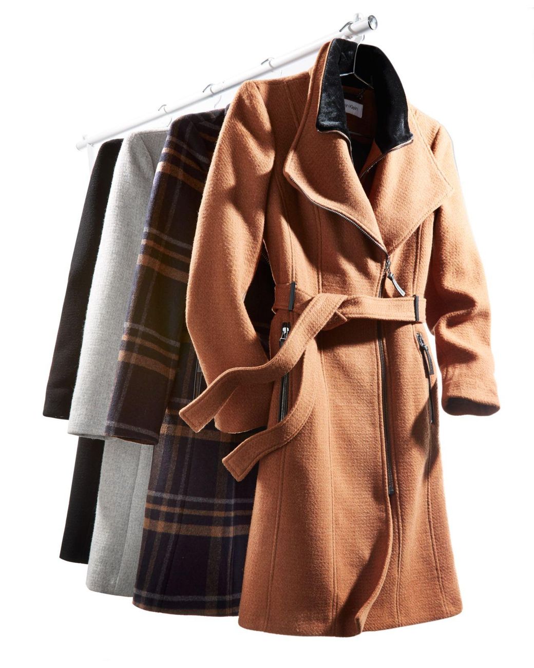 Calvin Klein Belted Wrap Coat, Created 