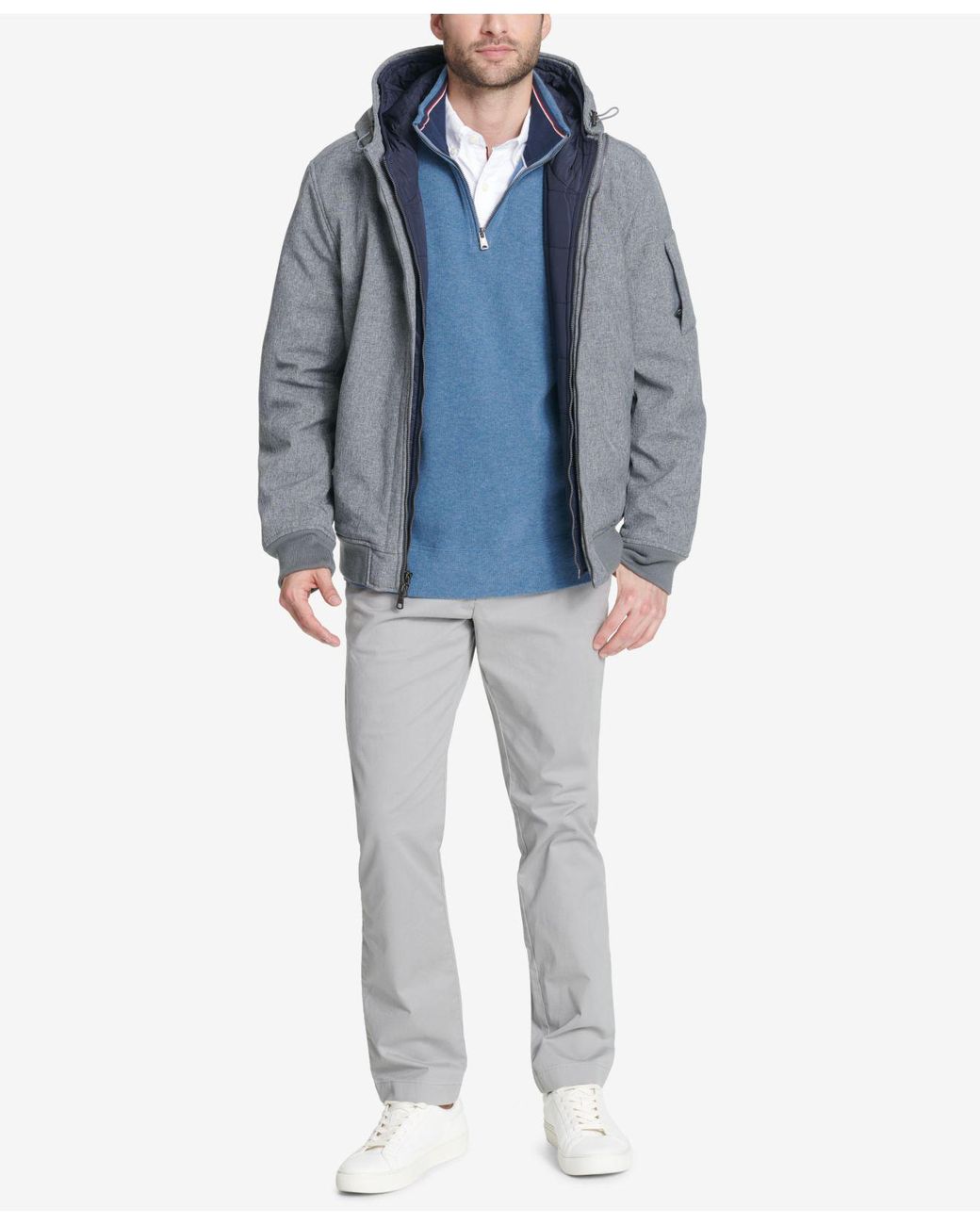 tommy hilfiger soft shell hooded jacket