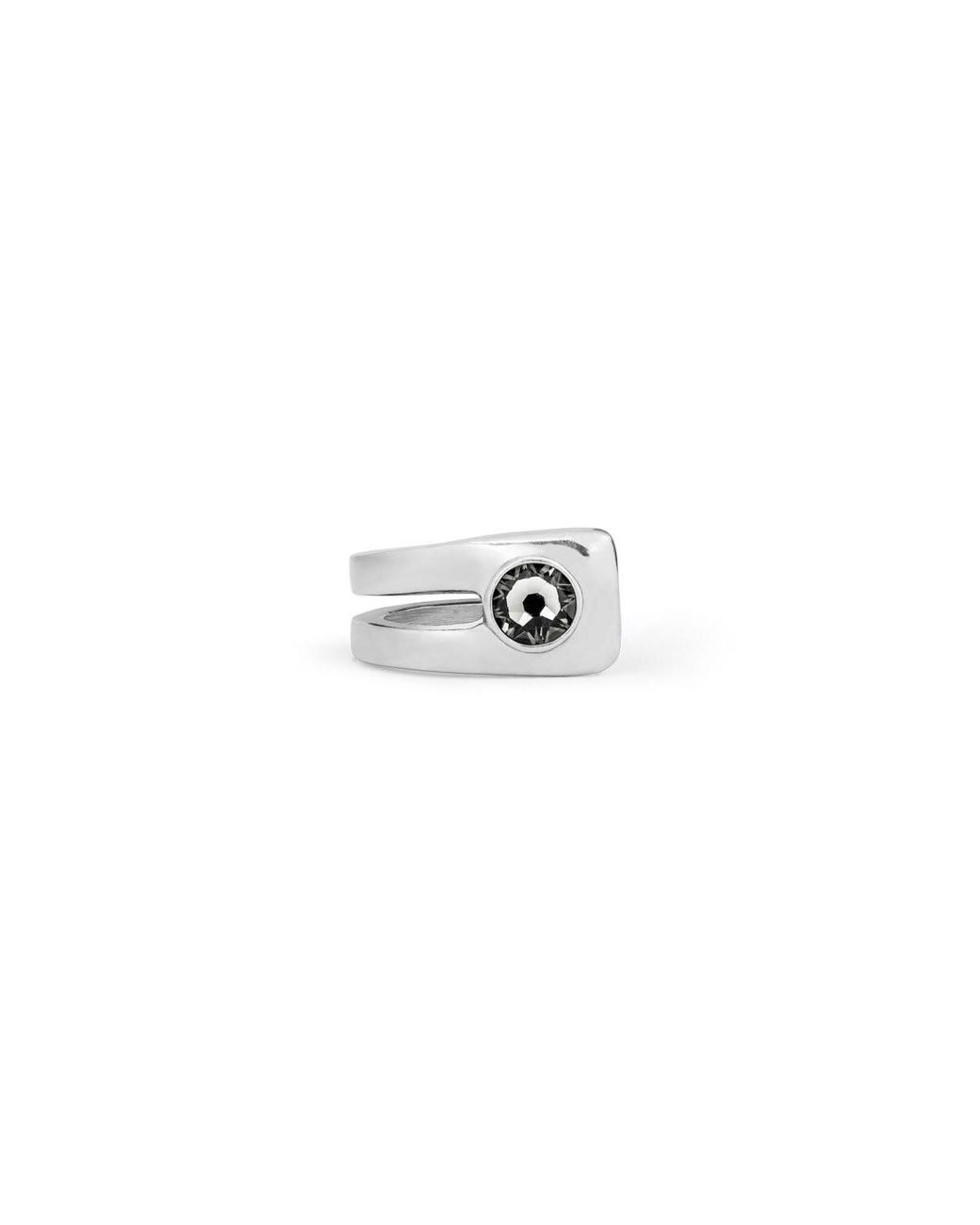 Uno De 50 White Sterling Continuous Rectangular Link Metal Alloy Ring