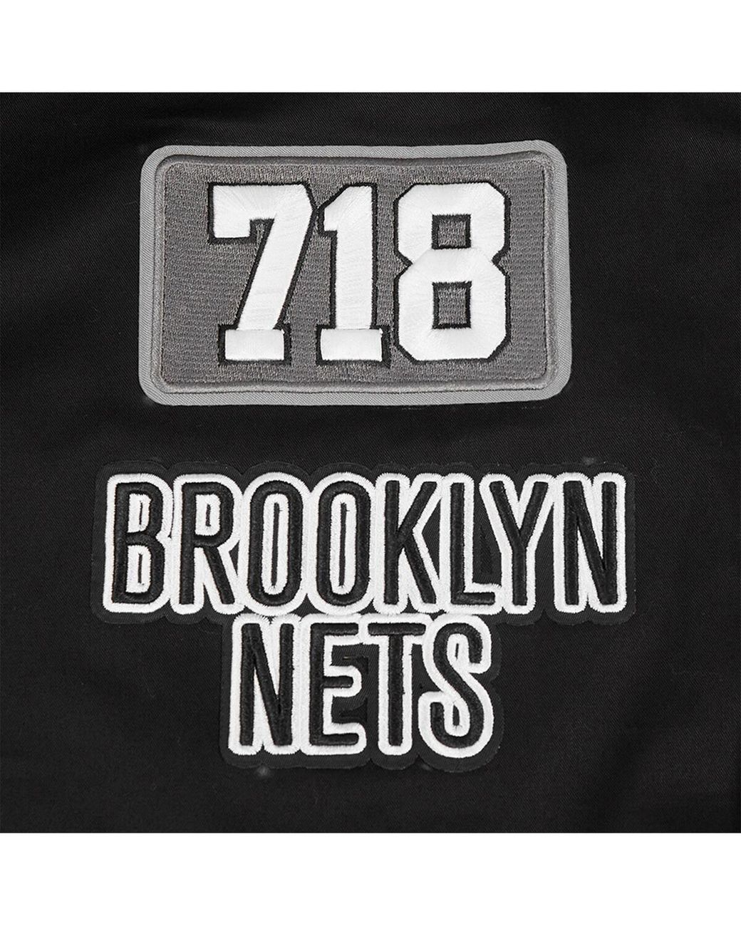 Pro Standard Black Brooklyn Nets Area Code Twill Full-zip Jacket for men
