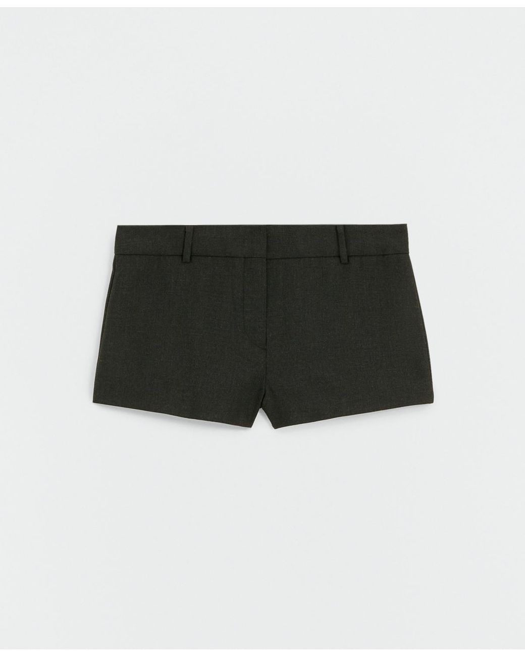 Mango Wool-blend Shorts in Gray | Lyst