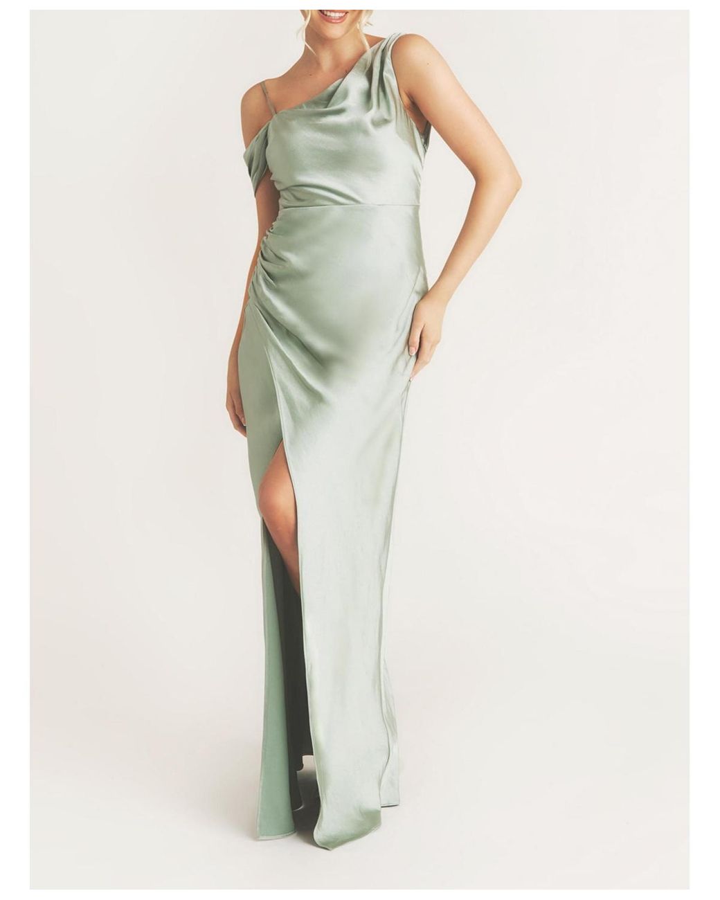 slim fit dress slacks THTH Bardot 2.0 Bridesmaid Dress in Sage – Luxe Occasion Wear