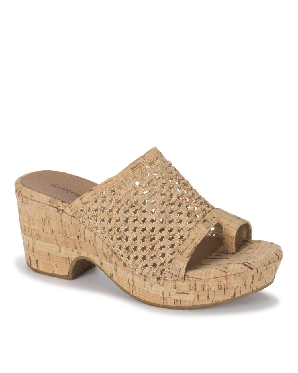 Baretraps Synthetic Bethie Wedge Slide Sandals In Natural Lyst