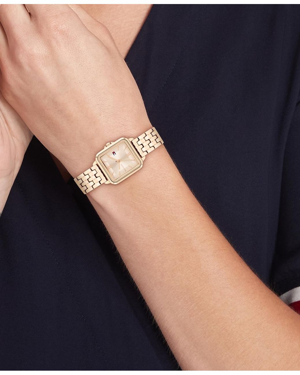 Tommy Hilfiger Metallic Quartz Rose Gold-tone Stainless Steel Bracelet Watch