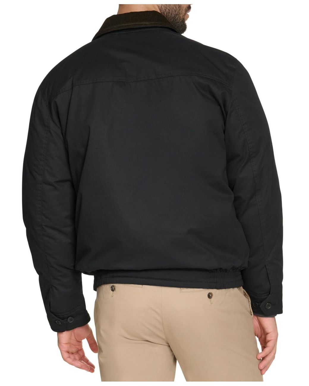 Dockers Black Cotton Twill Bomber Jacket for men