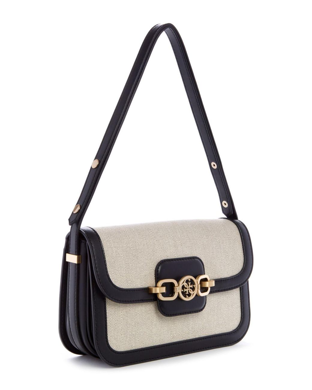 Guess Hensely Canvas Convertible Shoulder Bag in Metallic | Lyst