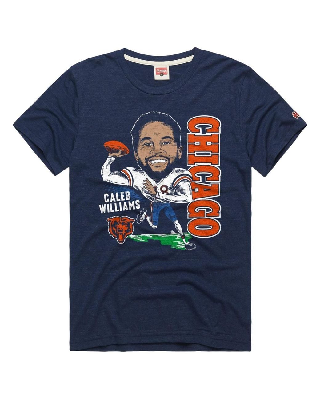 Homage And Caleb Williams Chicago Bears Caricature Player Graphic Tri ...
