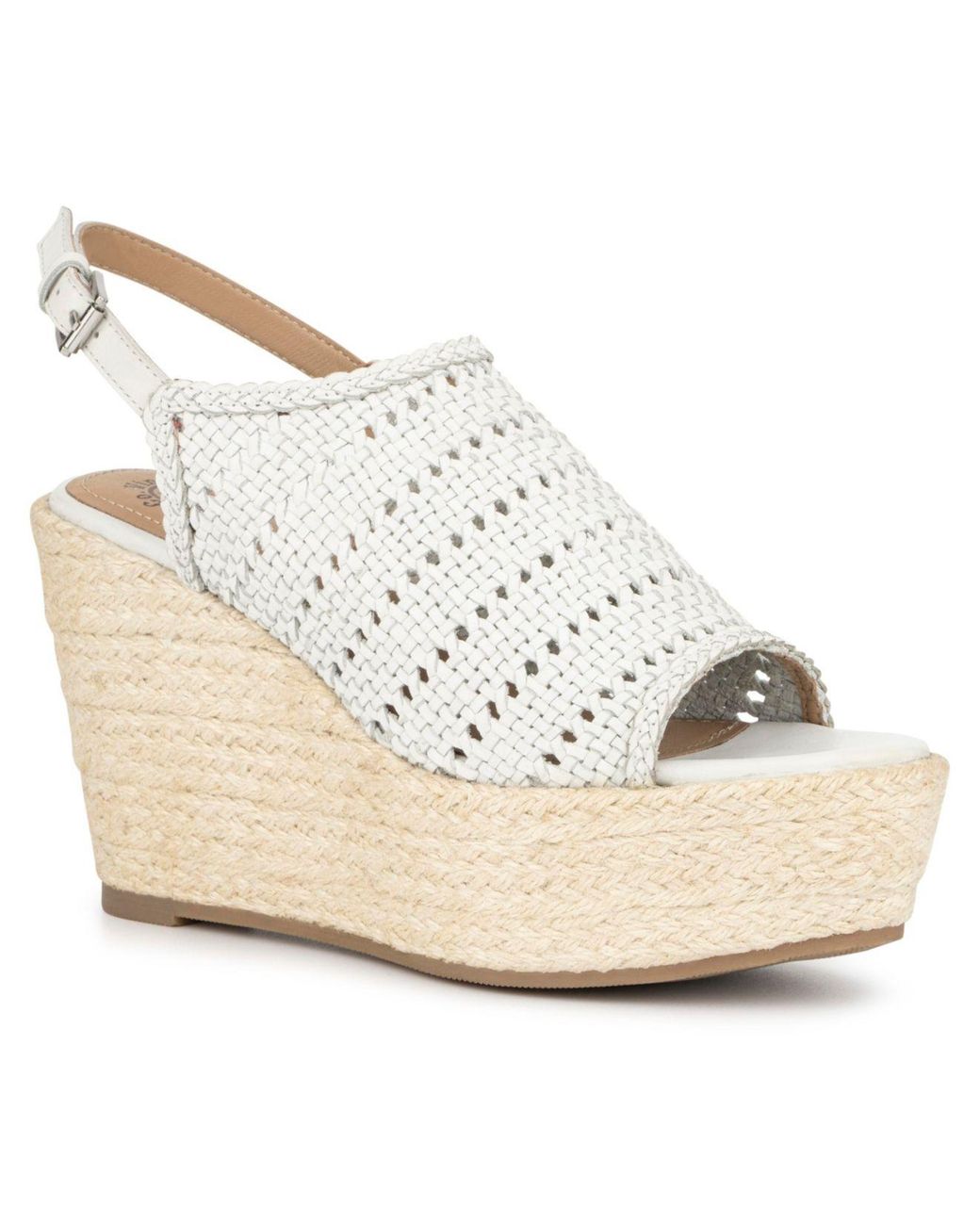 Vintage Foundry Co. Cynthia Wedge Sandal in White | Lyst